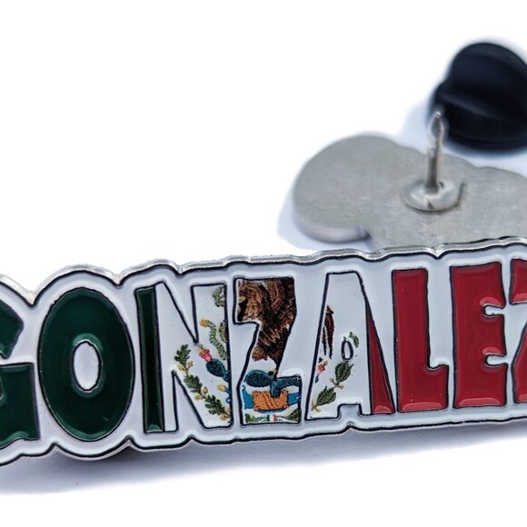 Pin Gonzalez Pin for Caps Clothing Enamel Badge Mexican Flag Pin Mex Flag - Picture 2 of 5